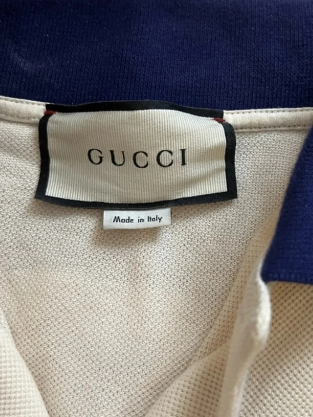 Gucci Symbols Embroidered Cotton Polo Shirt size Small